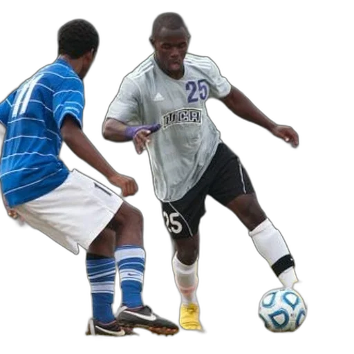 photorealistic, two, soccer, players transparent PNG cut-out