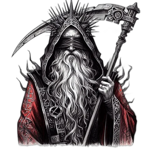 staff, sword, hair, face transparent PNG cut-out