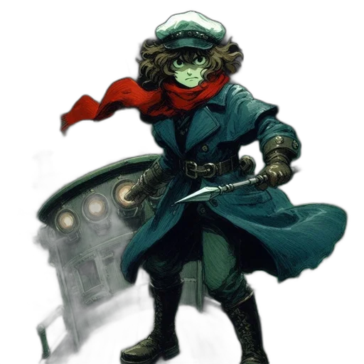 mask, staff, jacket, concept art transparent PNG cut-out