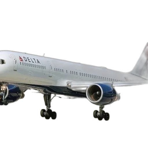 3d render, delta, airplane, taking transparent PNG cut-out