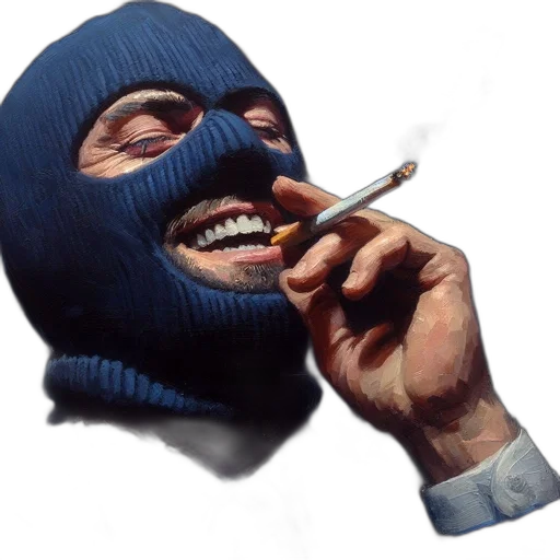 mask, face, jacket, hat transparent PNG cut-out