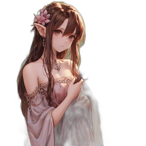 dress, crown, jewelry, flower transparent PNG cut-out