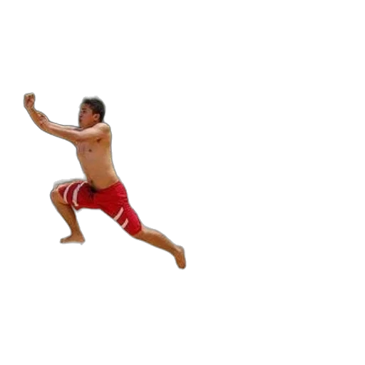 3d render, person, red, shorts transparent PNG cut-out