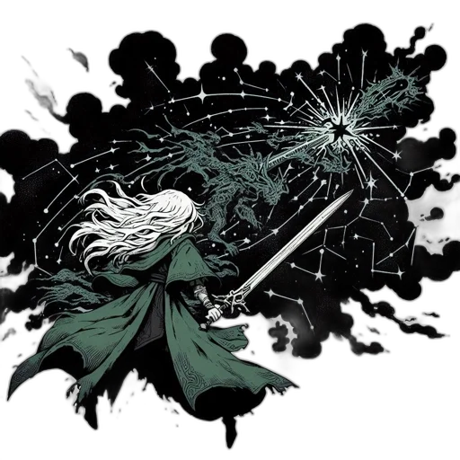 sword, staff, weapon, comic book art transparent PNG cut-out