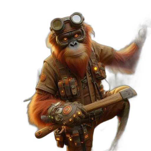 staff, weapon, animal, jacket transparent PNG cut-out