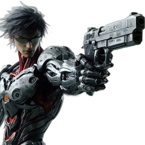 weapon, concept art, cyberpunk, futuristic transparent PNG cut-out