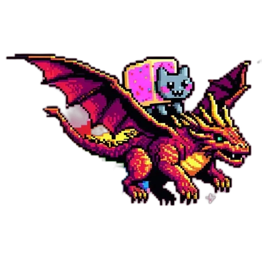 dragon, creature, staff, animal transparent PNG cut-out