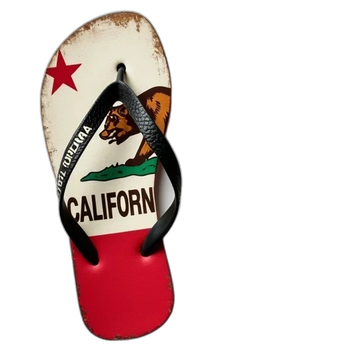shoes, hat, california, flag transparent PNG cut-out
