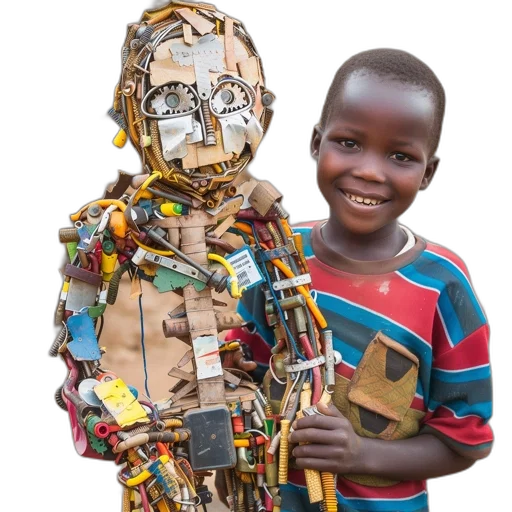 robot, mask, weapon, young transparent PNG cut-out