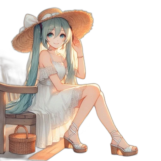 dress, hat, furniture, staff transparent PNG cut-out