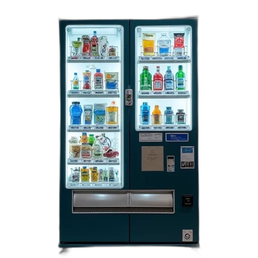food, 3d render, interactive, vending transparent PNG cut-out