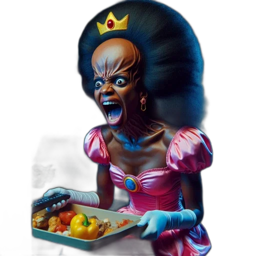 crown, food, creature, face transparent PNG cut-out