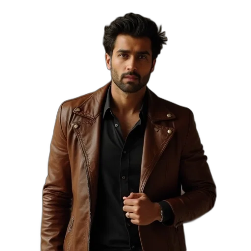 jacket, photorealistic, earth tones, dark transparent PNG cut-out