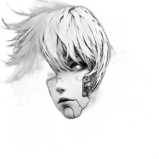 face, mask, hair, creature transparent PNG cut-out