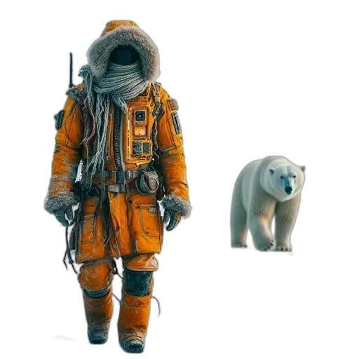 creature, animal, jacket, mask transparent PNG cut-out