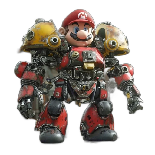 robot, weapon, 3d render, concept art transparent PNG cut-out