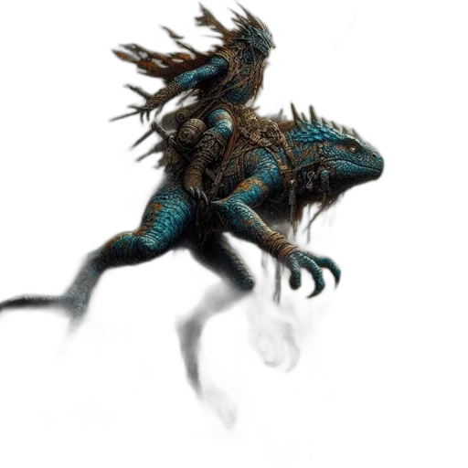dragon, creature, animal, staff transparent PNG cut-out