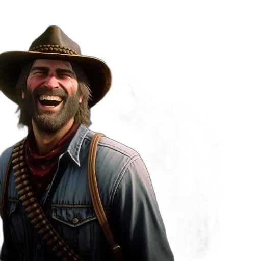 face, hat, weapon, photorealistic transparent PNG cut-out