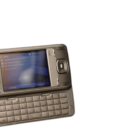 silver, flip, phone, sits transparent PNG cut-out