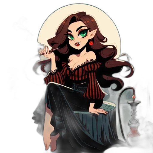 dress, fantasy art, concept art, cartoon transparent PNG cut-out