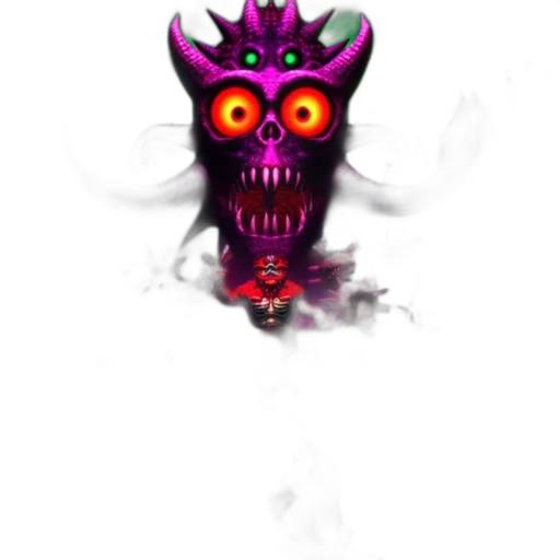 mask, staff, face, creature transparent PNG cut-out