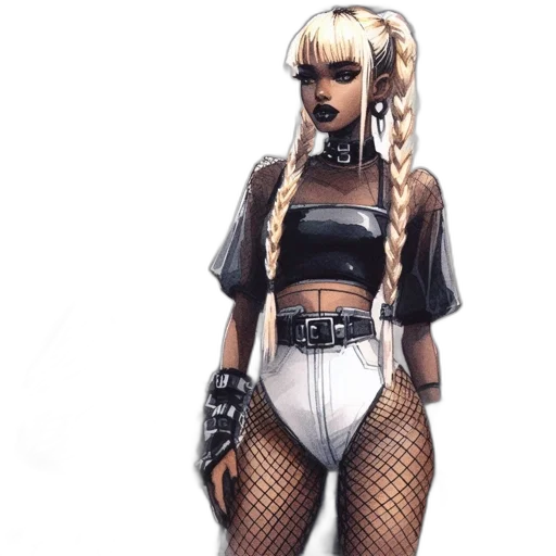 cyberpunk, concept art, fantasy art, comic book art transparent PNG cut-out