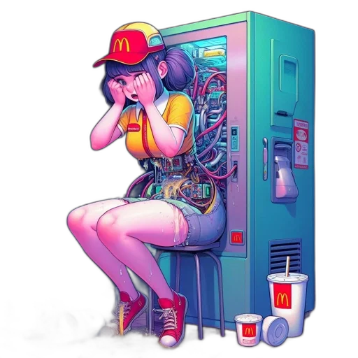 robot, food, dress, cyberpunk transparent PNG cut-out
