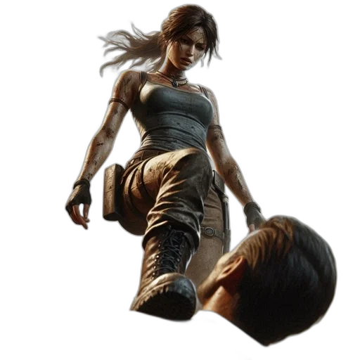 concept art, photorealistic, 3d render, female transparent PNG cut-out