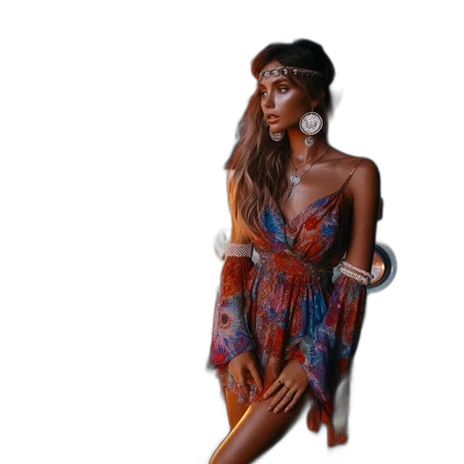 dress, jewelry, umbrella, photorealistic transparent PNG cut-out