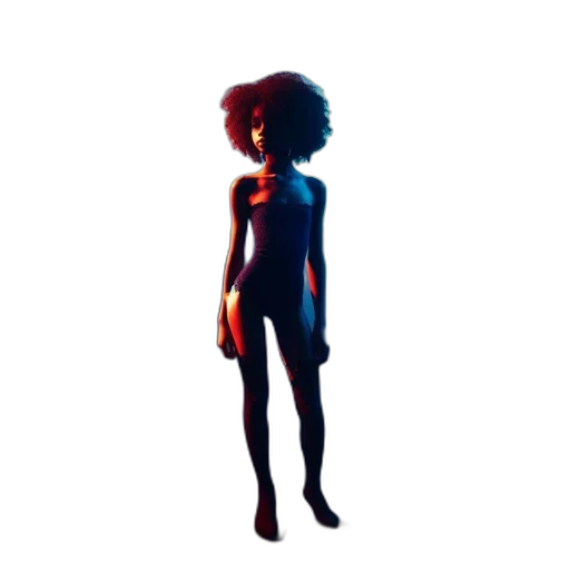 dress, robot, creature, hair transparent PNG cut-out