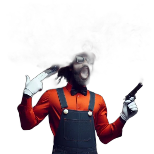 staff, mask, robot, jacket transparent PNG cut-out