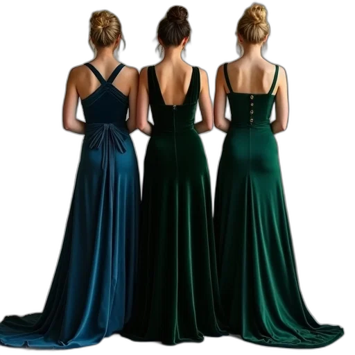dress, green, blue, dark transparent PNG cut-out