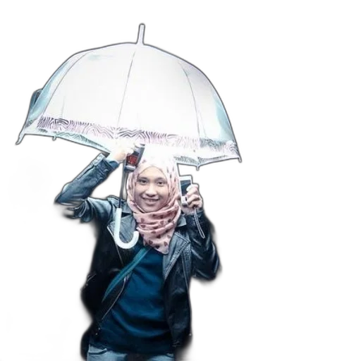 umbrella, jacket, mask, face transparent PNG cut-out