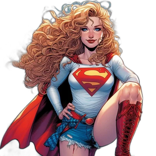 comic book art, concept art, cartoon, female transparent PNG cut-out