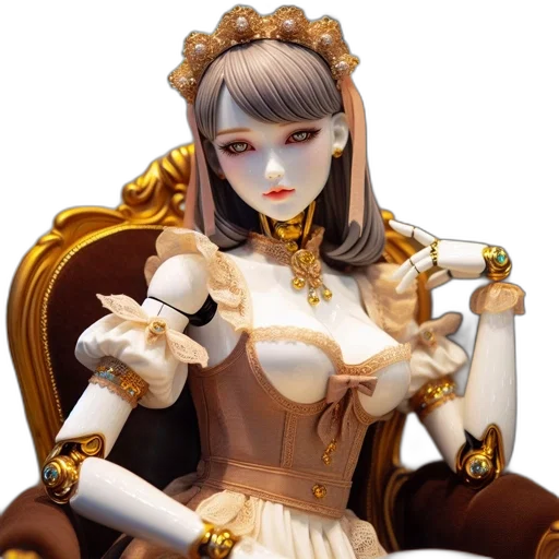 crown, robot, jewelry, staff transparent PNG cut-out