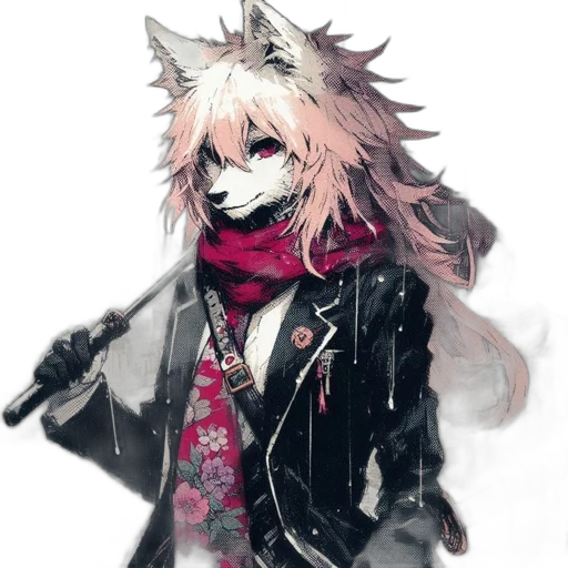 jacket, mask, staff, animal transparent PNG cut-out
