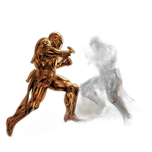 robot, weapon, concept art, 3d render transparent PNG cut-out