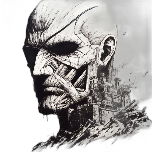 face, mask, robot, comic book art transparent PNG cut-out
