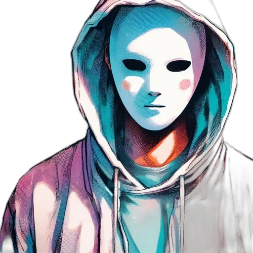 mask, face, jacket, robot transparent PNG cut-out