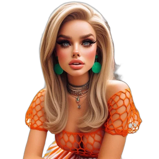 jewelry, face, dress, hair transparent PNG cut-out