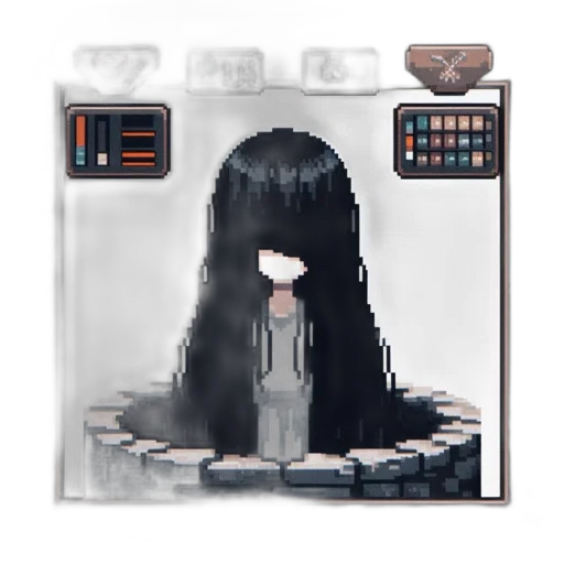 hair, robot, creature, face transparent PNG cut-out