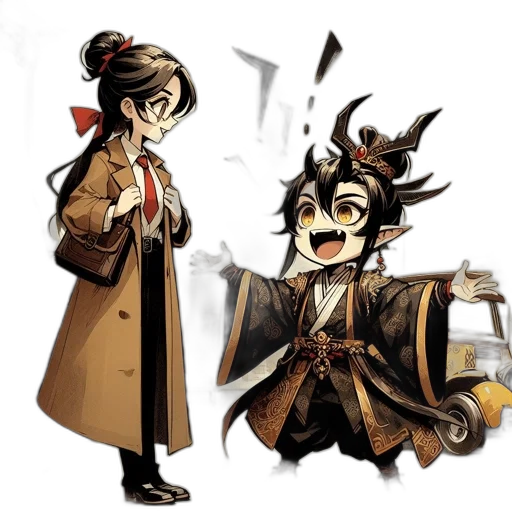 staff, concept art, anime, cartoon transparent PNG cut-out