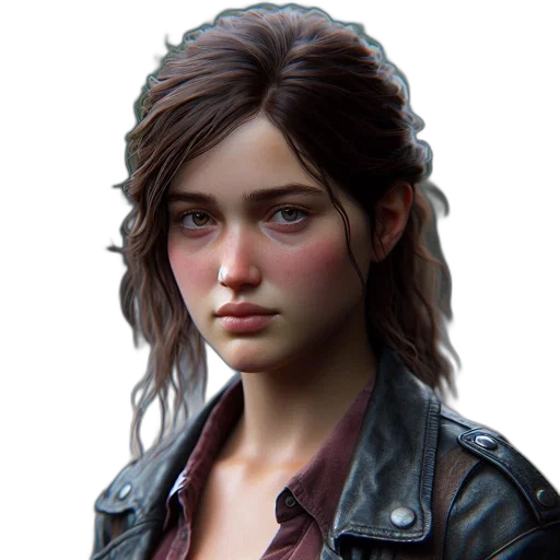 face, jacket, concept art, photorealistic transparent PNG cut-out