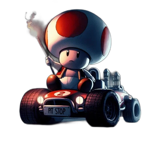robot, car, concept art, pixel art transparent PNG cut-out