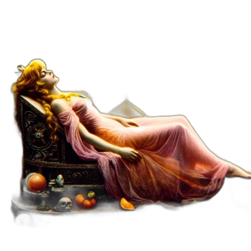 dress, furniture, crown, shoes transparent PNG cut-out