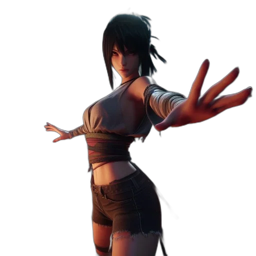 dress, staff, jacket, weapon transparent PNG cut-out
