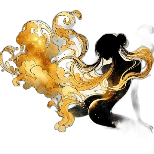 hair, mask, dragon, dress transparent PNG cut-out