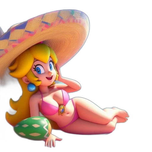hat, dress, 3d render, concept art transparent PNG cut-out