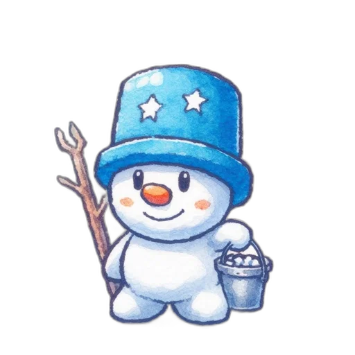staff, hat, robot, pixel art transparent PNG cut-out