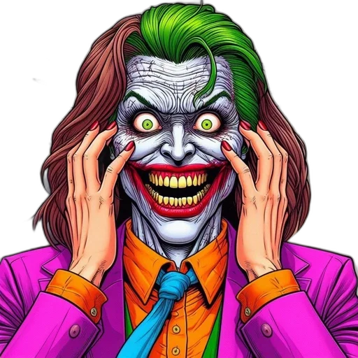 face, mask, comic book art, cartoon transparent PNG cut-out
